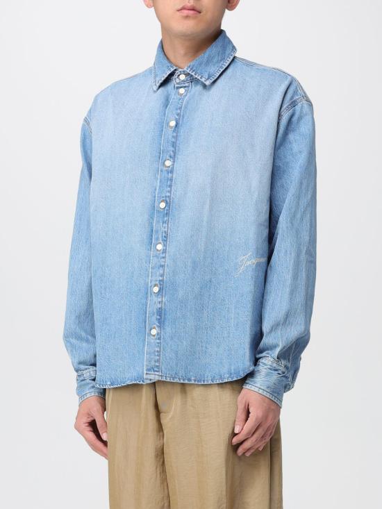 25FW 자크뮈스 데님 셔츠 SHM00545AD00017 33C Denim - JACQUEMUS
