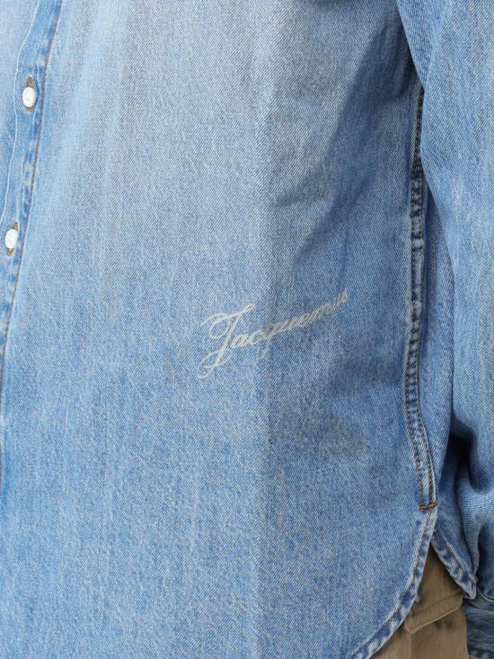25FW 자크뮈스 데님 셔츠 SHM00545AD00017 33C Denim - JACQUEMUS