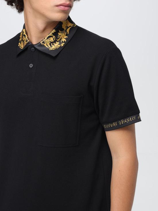 25FW 베르사체 폴로 티셔츠 79GAGT04CJ01T 899 Black - VERSACE
