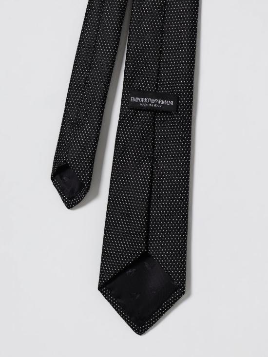 25FW 엠포리오 아르마니 넥타이 EM001344TE16524 FC099 Black - EMPORIO ARMANI