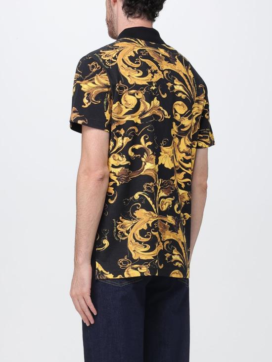 25FW 베르사체 폴로 티셔츠 79GAG625JS514 G89 Black - VERSACE