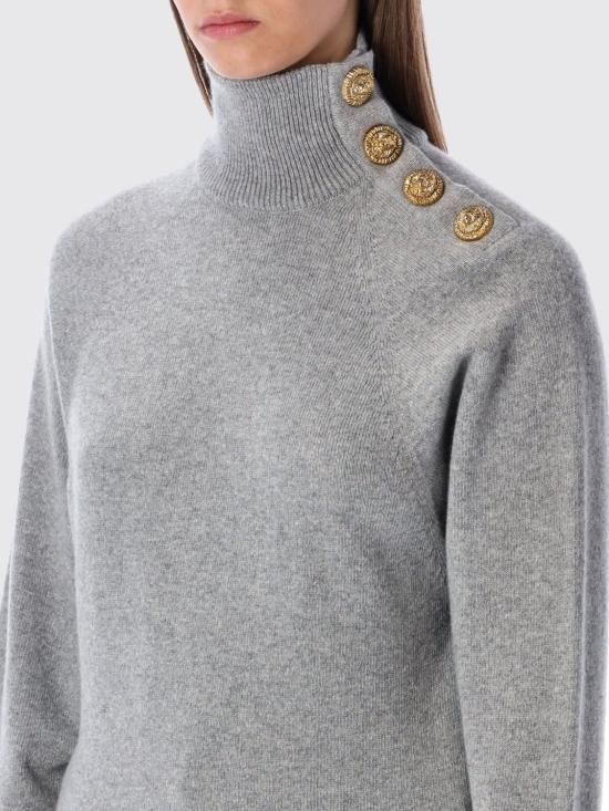 25FW 발망 터틀넥 FF0KF100KI87 9UB Grey - BALMAIN