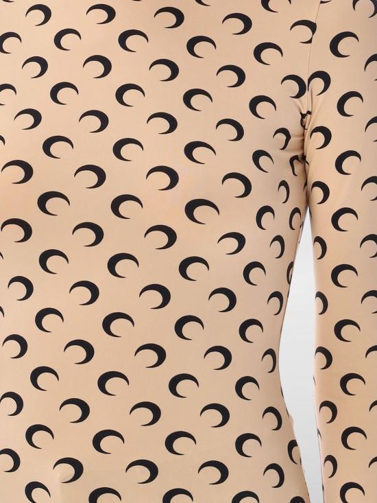 26SS 마린세르 크레센트 문 프린트 긴팔 티셔츠 WTS006ACJER0001 TA10 Brown - MARINE SERRE