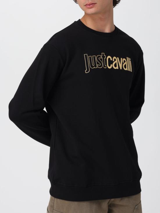 25FW 저스트까발리 긴팔 티셔츠 79OAIT08CF500 899 Black - JUST CAVALLI