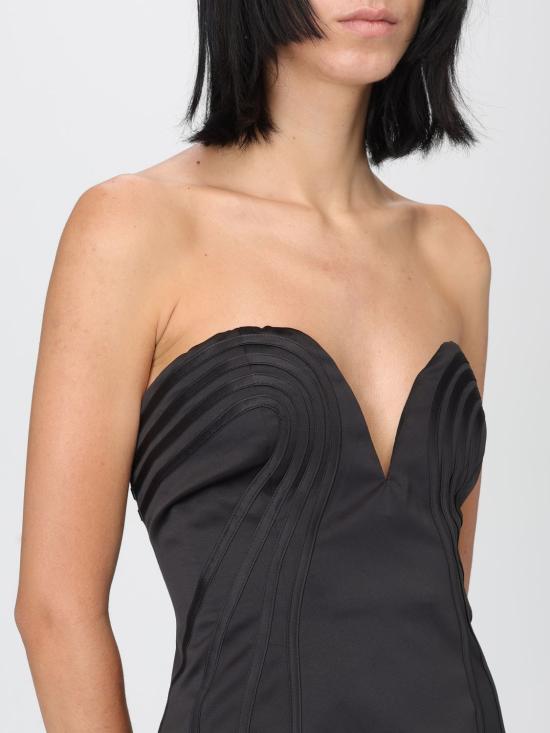 25FW 로테이트 롱 원피스 114417 100 Black - ROTATE