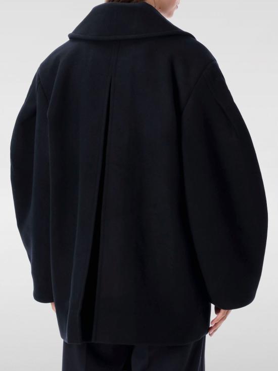 25FW 가니 울 오버가이즈 미디 피코트 W0803 683 Blue - GANNI