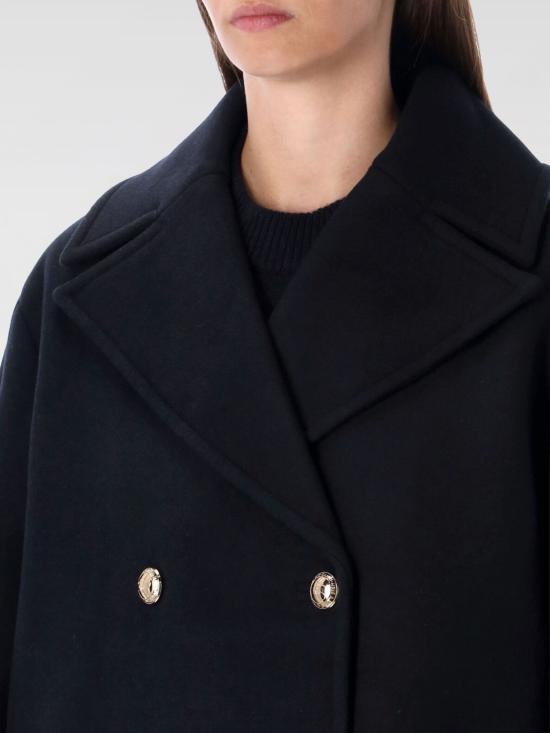 25FW 가니 울 오버가이즈 미디 피코트 W0803 683 Blue - GANNI