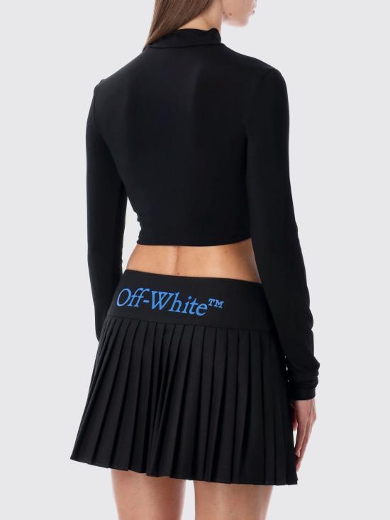 25FW 오프화이트 긴팔 티셔츠 OWAD235C99JER001 1001 Black - OFF WHITE