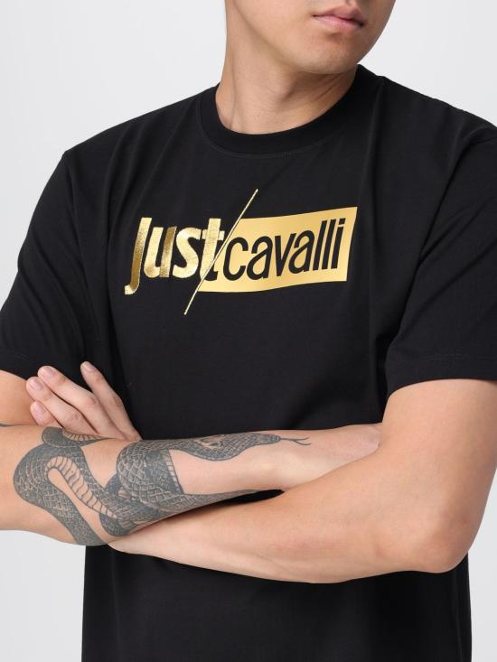25FW 저스트까발리 반팔 티셔츠 79OAHB01CJ800 G89 Black - JUST CAVALLI