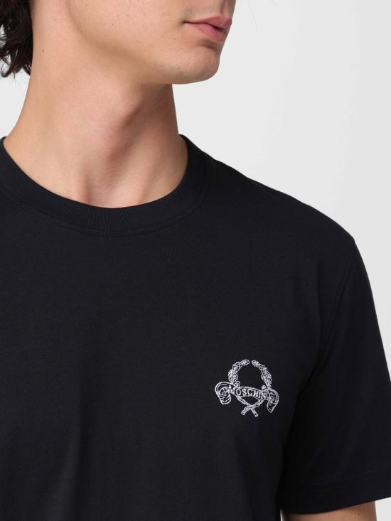 25FW 모스키노 반팔 티셔츠 07185241 1555 Black - MOSCHINO