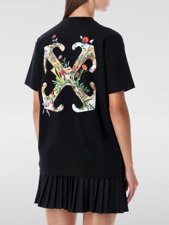 25FW 오프화이트 반팔 티셔츠 OWAA089F25JER001 1001 Black - OFF WHITE