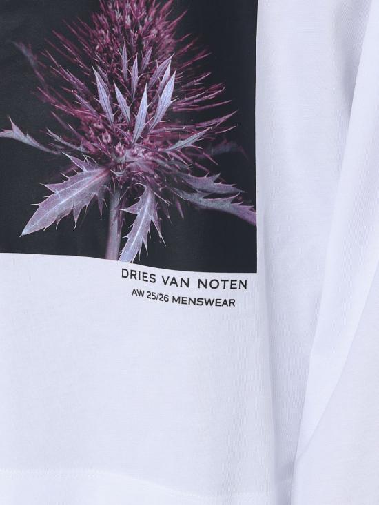 25FW 드리스 반 노튼 반팔 티셔츠 2520211202603 001 White - DRIES VAN NOTEN
