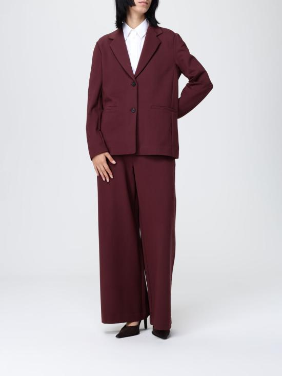 25FW 막스마라 스트레이트 팬츠 2526786048600 004 Burgundy - MAX MARA