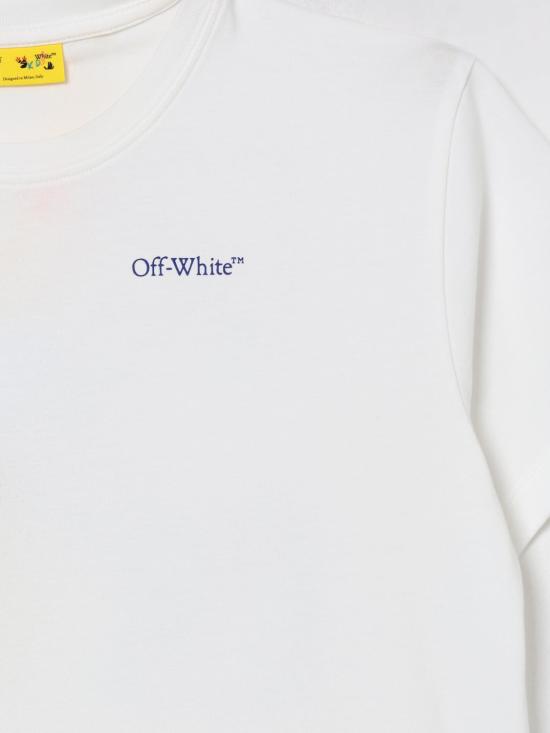 25FW [키즈] 오프화이트 티셔츠 OBAA002F25JER00D 0145 White - OFF WHITE