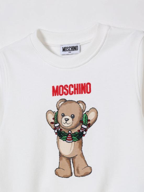 25FW [키즈] 모스키노 풀오버 HQF08VLCA14 10063 White - MOSCHINO