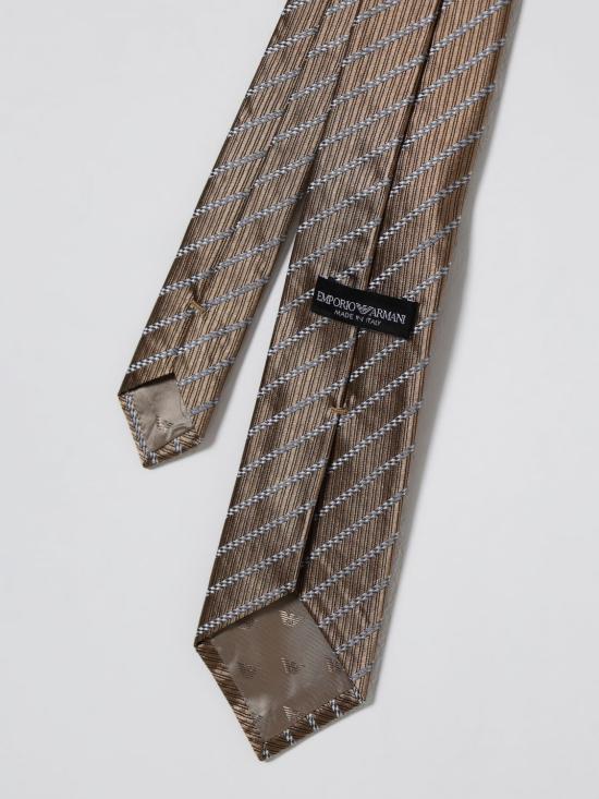 25FW 엠포리오 아르마니 넥타이 EM001344TE16545 F1076 Beige - EMPORIO ARMANI