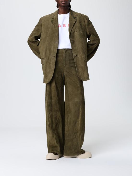 25FW 마르니 스트레이트 팬츠 PAMX0592A0 ULA761 00V58 Sage - MARNI