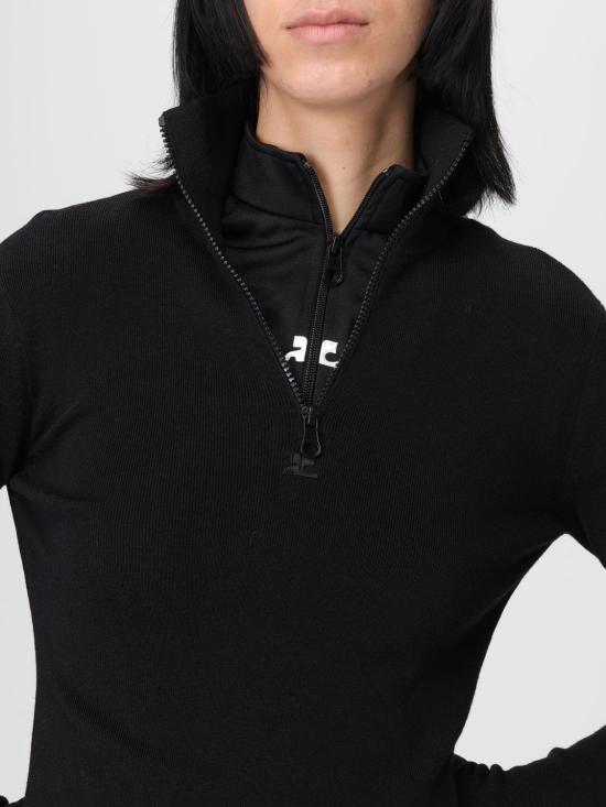 25FW 쿠레쥬 스웨터 325MPU247TFI0071 9999 Black - COURREGES