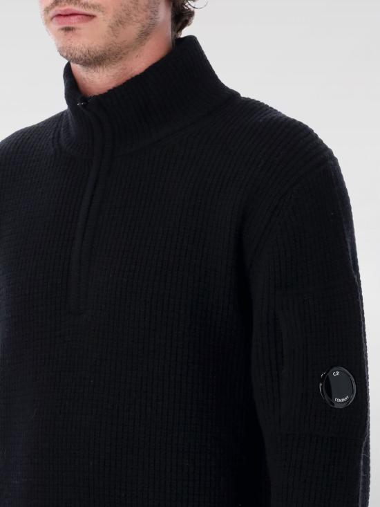 25FW 씨피 컴퍼니 스웨터 19CMKN130A110149A 999 Black - C.P. COMPANY