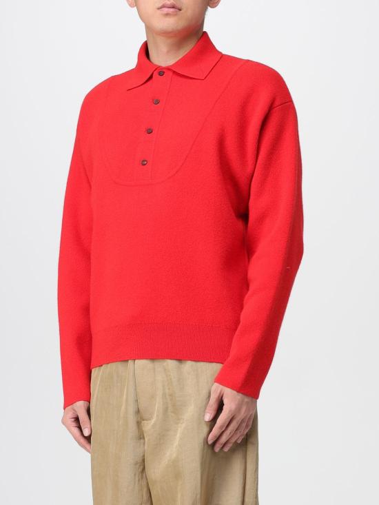 25FW 자크뮈스 폴로 티셔츠 SWM00609AK00276 470 Red - JACQUEMUS