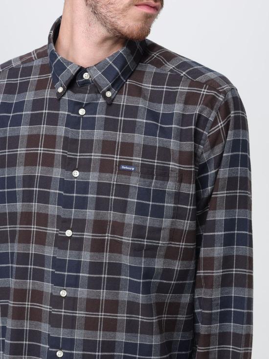 25FW 바버 긴팔 셔츠 MSH4991 TN38 Brown - BARBOUR