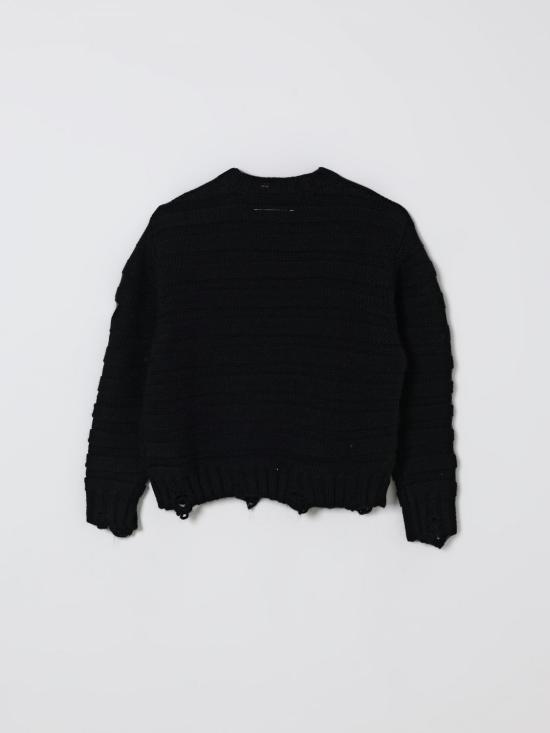 25FW [키즈] MM6 메종마르지엘라 풀오버 M60880MM06P M6900 Black - MM6 MAISON MARGIELA