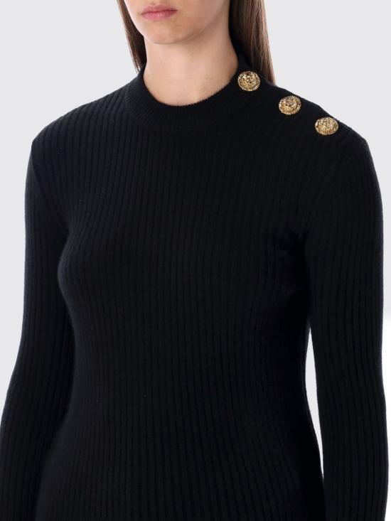 25FW 발망 스웨터 FF0KD095KJ17 0PA Black - BALMAIN