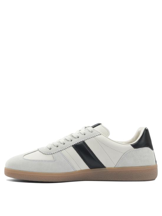 25FW 톰포드 스웨이드 & 스무스 레더 스니커즈 J1584LCL457N5W013 White - TOMFORD
