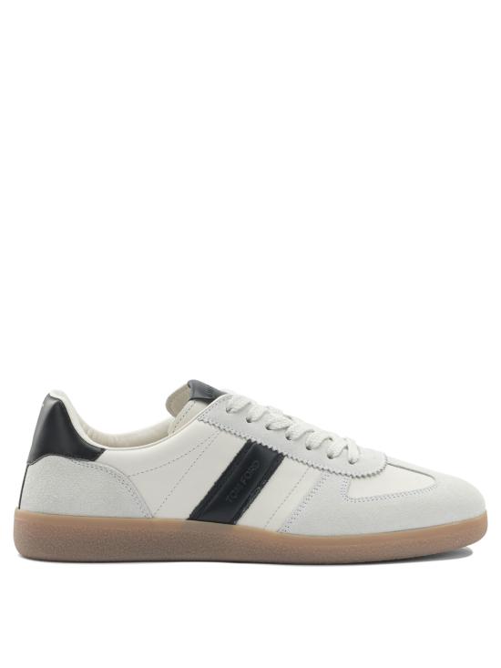25FW 톰포드 스웨이드 & 스무스 레더 스니커즈 J1584LCL457N5W013 White