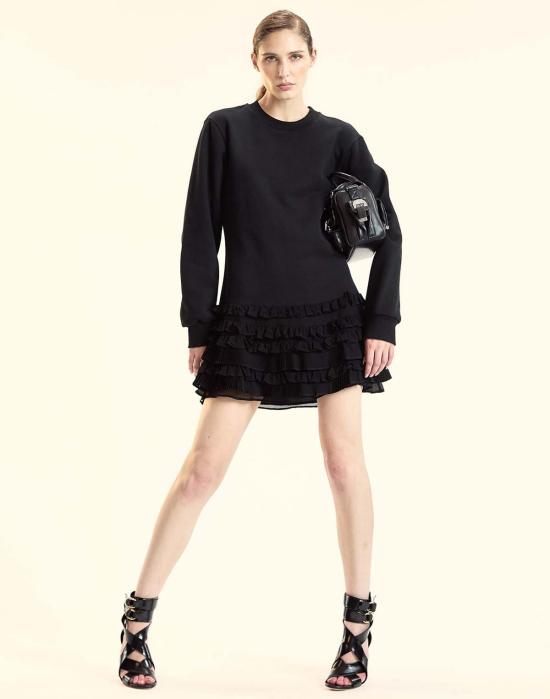  신시아 로리 숏 원피스 신시아 로울리 벨라 러플 콤보 드레스 블랙 - CYNTHIA ROWLEY