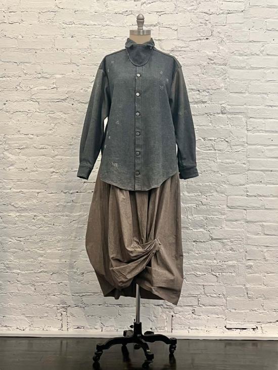  로렌 마누지안 롱 원피스 로렌 마누기안 워른 게이터 셔츠 - LAUREN MANOOGIAN