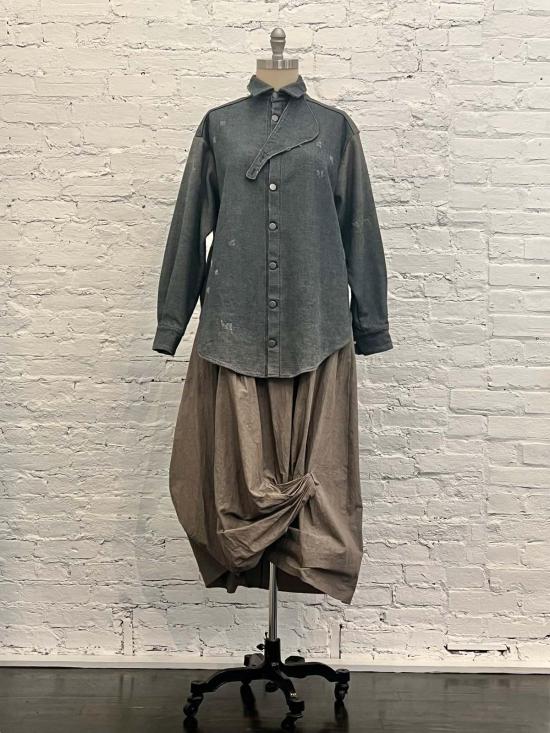  로렌 마누지안 롱 원피스 로렌 마누기안 워른 게이터 셔츠 - LAUREN MANOOGIAN