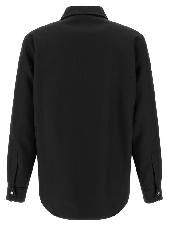 25FW 구찌 모노그램 큐프로 울 오버셔츠 827667ZAMII1000 Black - GUCCI