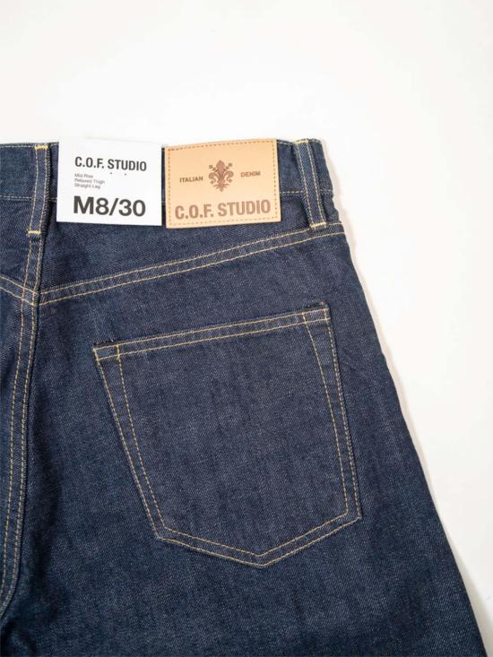  씨오에프 스튜디오 데님 팬츠 C.O.F. 스튜디오 M8 14oz Rg 인디고 셀비지 진 - C.O.F. STUDIO