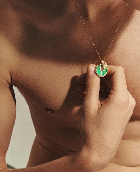  파스칼 몽부아쟁 목걸이/팬던트 Pascale Monvoisin Faro 펜던트 그린 - PASCALE MONVOISIN