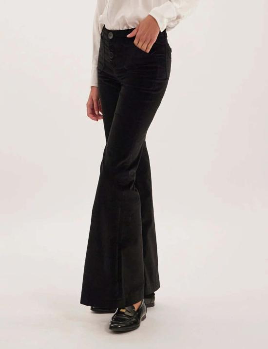  이네스 드 라 프레상쥬 팔라초 팬츠 Ines De La Fressange 샬롯  블랙 - INES DE LA FRESSANGE