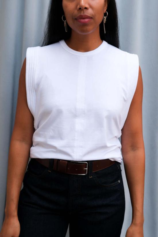  soldout.nyc 반팔 티셔츠 품절.Nyc Gimme That Shoulder 티셔츠 화이트 - OTHER BRANDS