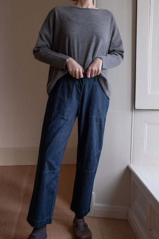  비비코 스트레이트 팬츠 마게이트 릴렉스드 트라우저 데님 - BIBICO