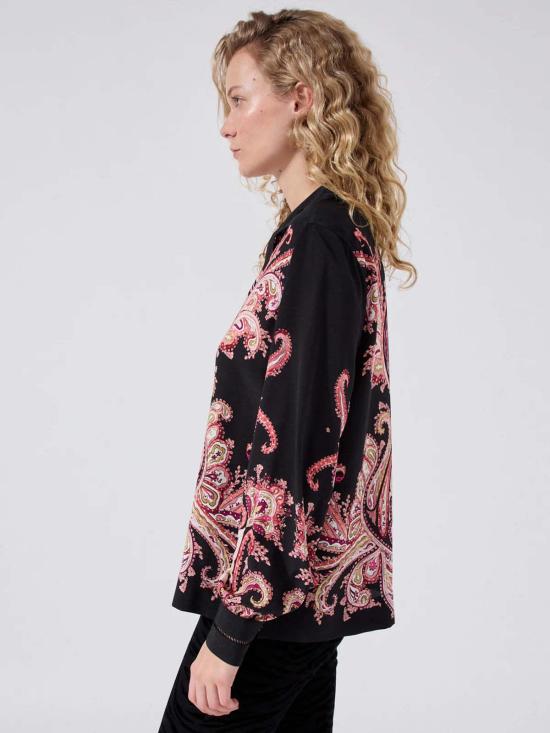  Hayley Menzies 셔츠 헤일리 멘지스 패티 실크 셔츠 지미 블랙 - HAYLEY MENZIES