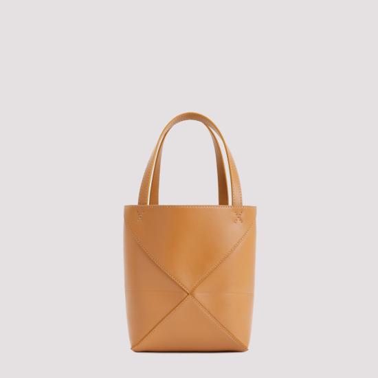  로에베 샤이니 카프스킨 미니 퍼즐 폴드 토트백  A657V25X01 Brown - LOEWE