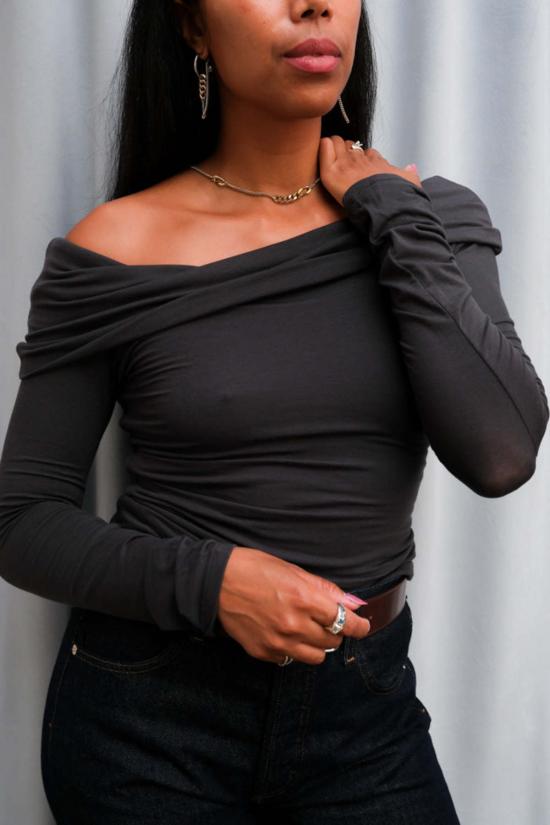  길 긴팔 티셔츠 질 로라 탑 글룸 - GEEL