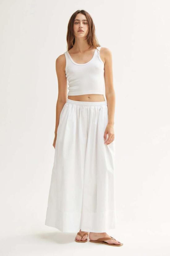  아셀 롱 스커트 애셔 케이트 팝린  화이트