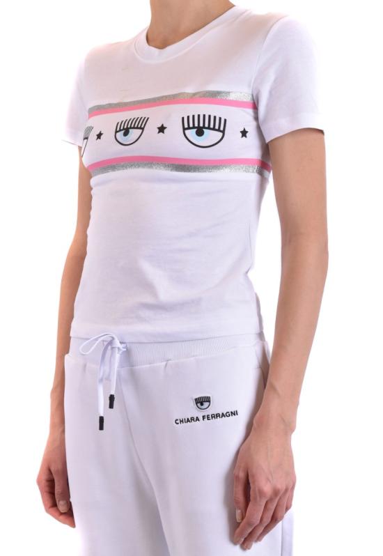  키아라 페라그니 반팔 티셔츠 72CBHT15 CJT00003 White - CHIARA FERRAGNI