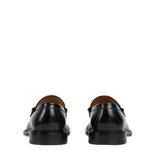 25FW 구찌 스무스 레더 웹 로퍼 838136AAEYD Black - GUCCI