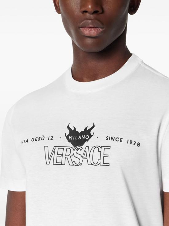 25FW 베르사체 반팔 티셔츠 1013944 White - VERSACE