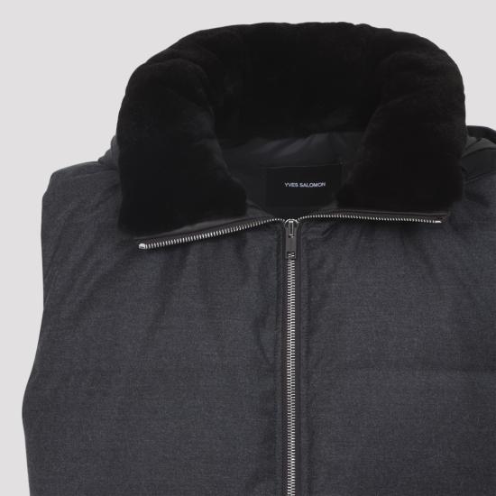 25FW 이브살로몬 패딩 조끼 24EHG00768LSVE Black - YVES SALOMON