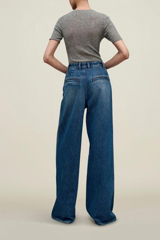  칼마이어 데님 팬츠 Kallmeyer Winona 와이드 레그 진 아메리카나 블루 - KALLMEYER