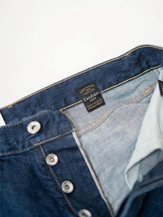 씨오에프 스튜디오 데님 팬츠 C.O.F. 스튜디오 M8 14oz Rg 인디고 셀비지 6x 워시드 청바지 - C.O.F. STUDIO