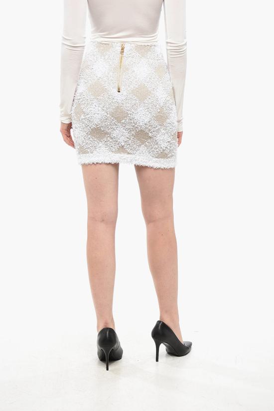  발망 숏 스커트 DF0LB015KH66 GVS Pink - BALMAIN