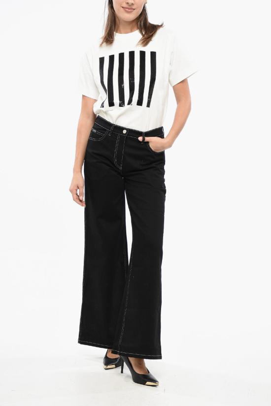  쿠레쥬 스트레이트 팬츠 324DPA253DE0020 B044 Black - COURREGES